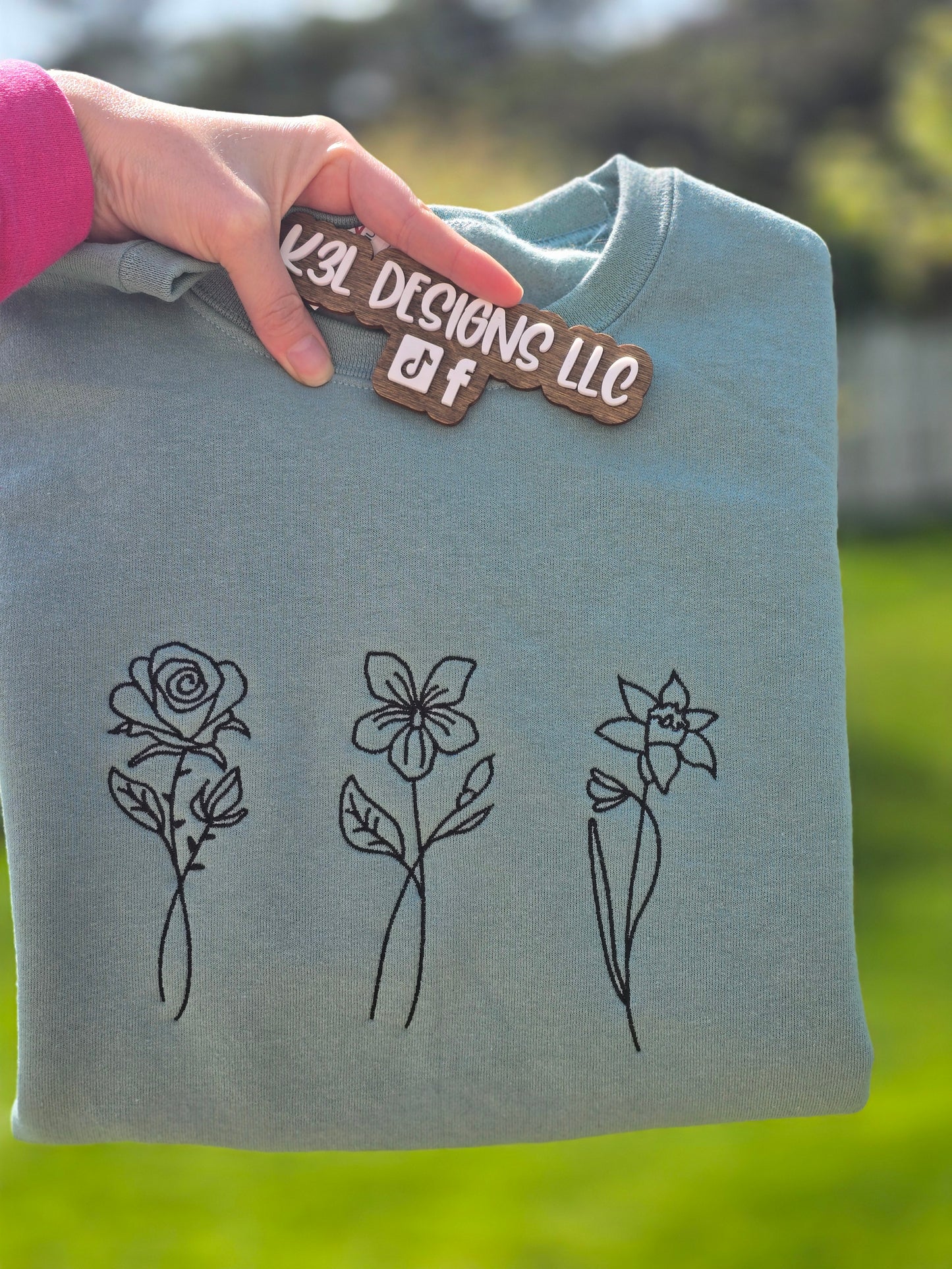 Birth Month Embroidered Crewneck