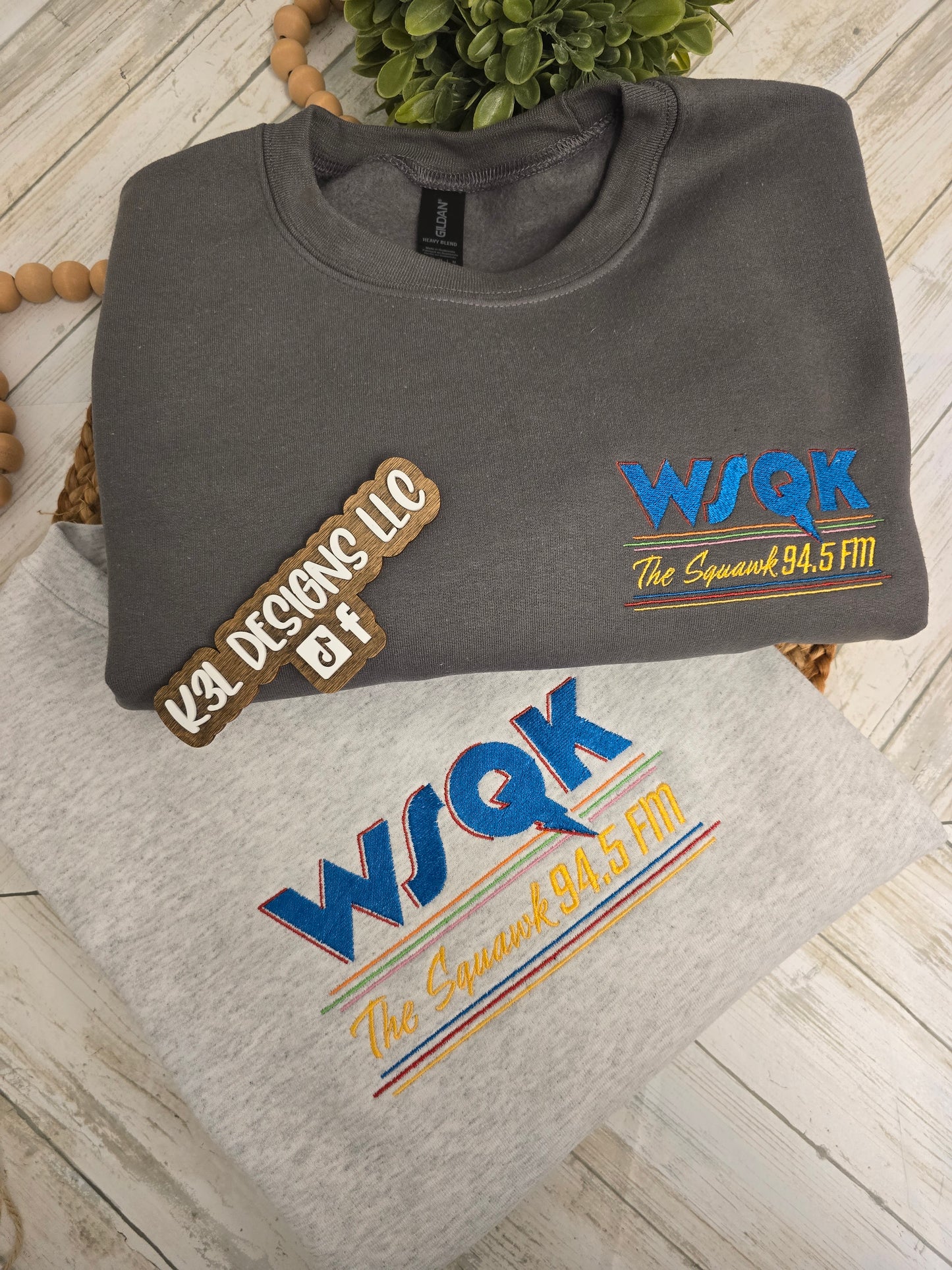WSQK embroidered chest design