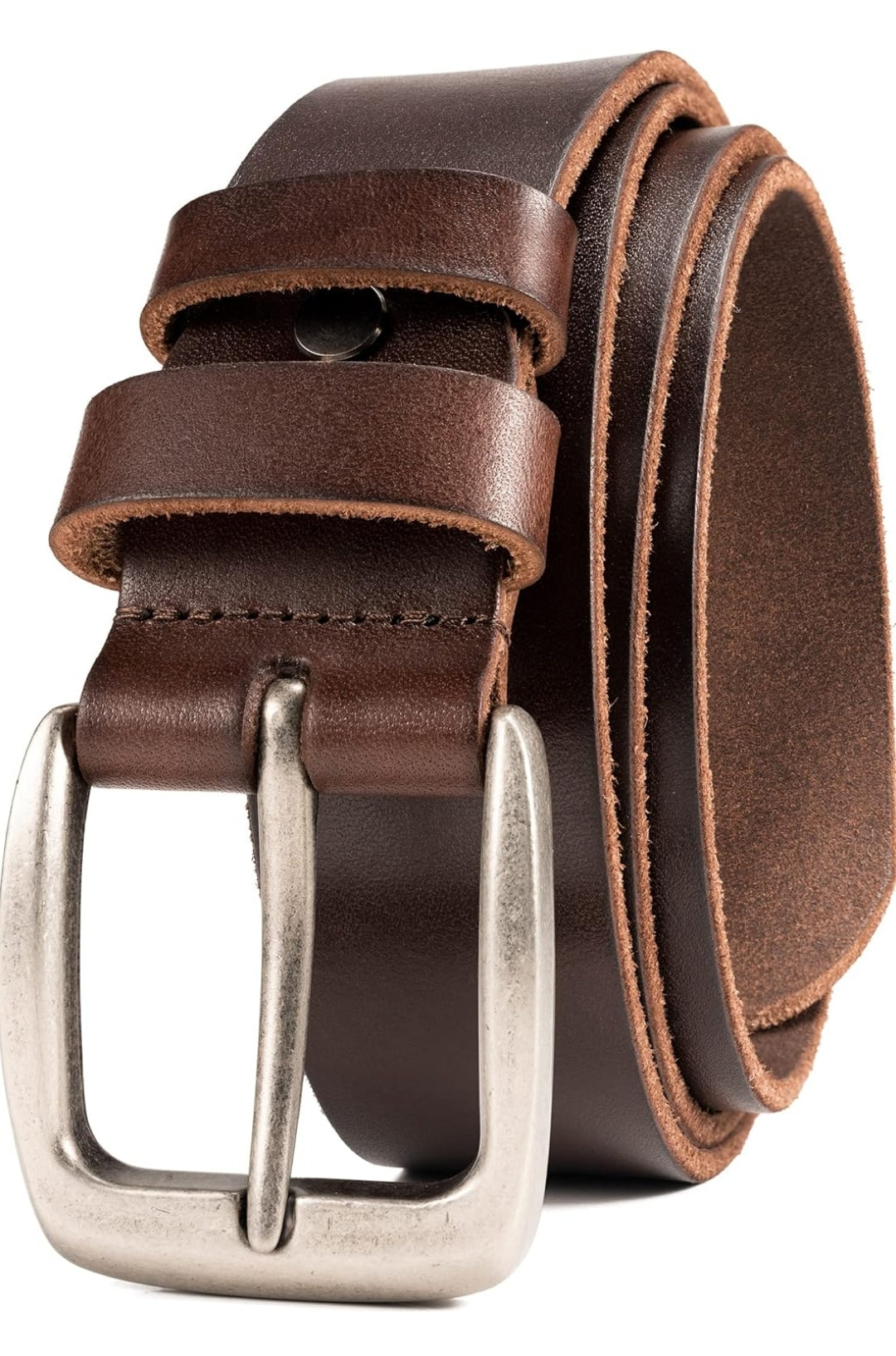 Engraved leather belt