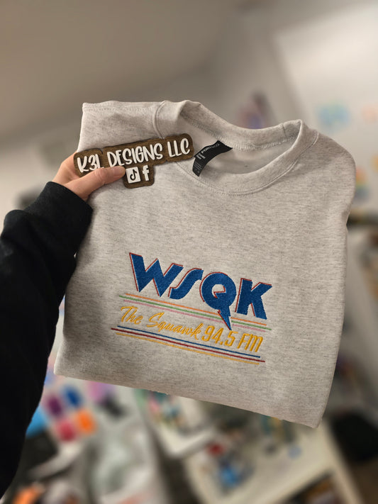 WSQK embroidered chest design