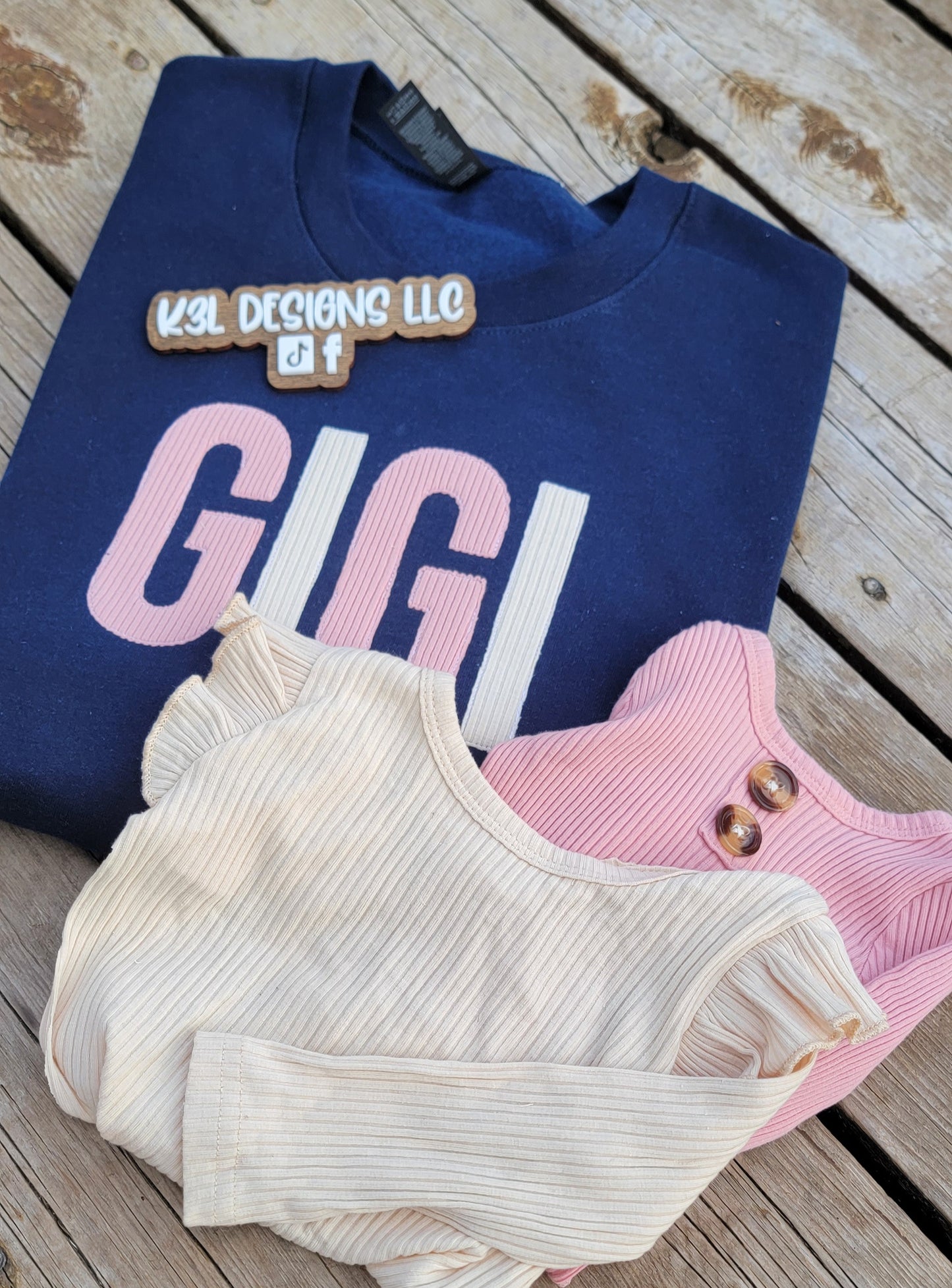 Custom onesie applique sweatshirt