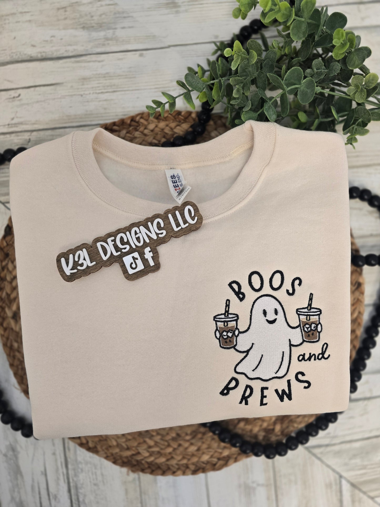 Boos and Brews embroidered crewneck