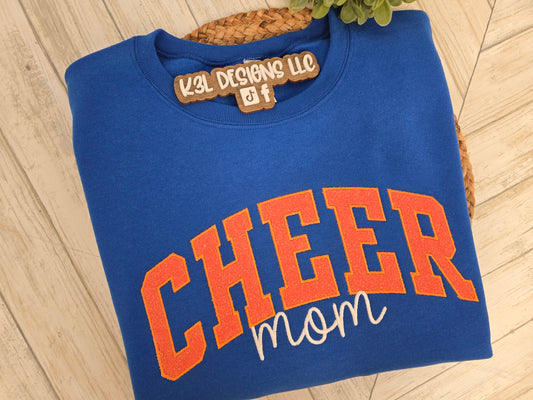 Cheer embroidered Crewneck with sleeve design